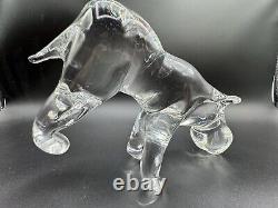 Vintage Murano Style Glass Italy Hippo Sculpture Original Signed Lucio Zanetti