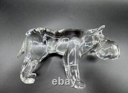 Vintage Murano Style Glass Italy Hippo Sculpture Original Signed Lucio Zanetti