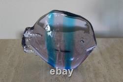 Vintage Murano Style Hand Blown Glass Fish Sculpture By Renato Anatra