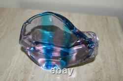 Vintage Murano Style Hand Blown Glass Fish Sculpture By Renato Anatra