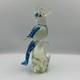 Vintage Murano Style Hand Blown Heavy Art Glass 12 Cockatoo/Parrot Sculpture