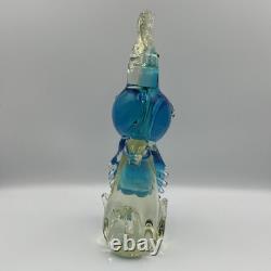 Vintage Murano Style Hand Blown Heavy Art Glass 12 Cockatoo/Parrot Sculpture