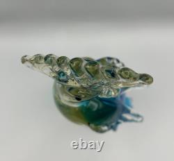 Vintage Murano Style Hand Blown Heavy Art Glass 12 Cockatoo/Parrot Sculpture
