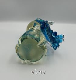Vintage Murano Style Hand Blown Heavy Art Glass 12 Cockatoo/Parrot Sculpture