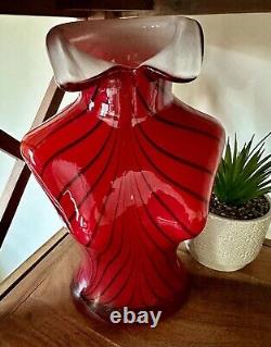 Vintage Murano Style Large Glass Woman's Torso Vase