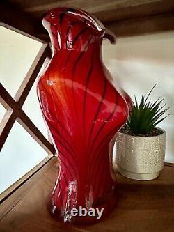 Vintage Murano Style Large Glass Woman's Torso Vase