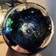 Vintage Murano Style Paper Weight Or Trinket Tray Handblown Blue and Green