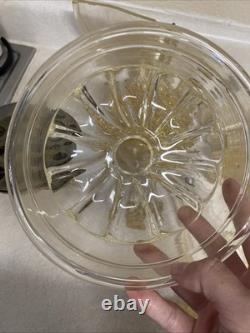Vintage Murano Style Venetian Glass Candelabra Parts Gold Fleck Arms Bobeches