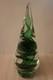 Vintage Murano Swirl Glass Green and Gold Swirl Christmas Tree 8.5 Tall