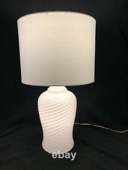 Vintage Murano Swirl Glass Table Lamp Vetri Italy