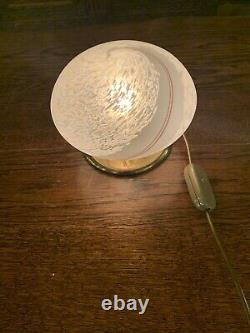 Vintage Murano Table Lamp, Swirl Glass+Original Vetri Label