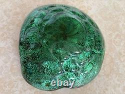 Vintage Murano Tutti Frutti Glass Dish Folded Edge Hand Blown Unsigned (263ME)
