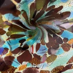 Vintage Murano Tutti Frutti Glass Dish Folded Edge Hand Blown Unsigned (263ME)