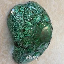 Vintage Murano Tutti Frutti Glass Dish Folded Edge Hand Blown Unsigned (263ME)