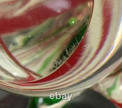 Vintage Murano Twisted 9 Glass Christmas Tree Red Green Beautiful color