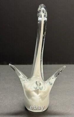 Vintage Murano Venetian Art Glass Multicolored Swan Figurine (B)