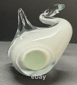 Vintage Murano Venetian Art Glass Multicolored Swan Figurine (B)