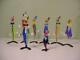 Vintage Murano Venetian Authentic Art Glass Clowns Set of 8 Hand Made in Italy