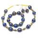 Vintage Murano Venetian Glass Blue Wedding Cake Beads Jewelry Set