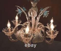 Vintage Murano/Venetian Glass Chandelier/Hanging Lamp