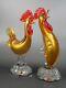 Vintage Murano Venetian Glass Gold Roosters Pair 50s glassroom 8