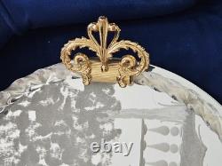 Vintage Murano Venetian Glass Vanity Tray Rope Twist Border, Italy Mint
