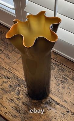 Vintage Murano Venetian Vase- Ca Dei Vetrai. Pontil Scar-Fazzoletto 17 Large