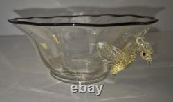 Vintage Murano Venetian Winged Dragon Art Glass Bowl 1561