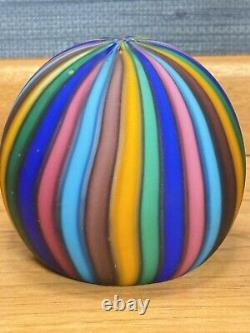 Vintage Murano Venice Satin Finish Fratelli Toso Swirl Paperweight. 1960s Italy