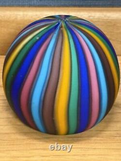 Vintage Murano Venice Satin Finish Fratelli Toso Swirl Paperweight. 1960s Italy