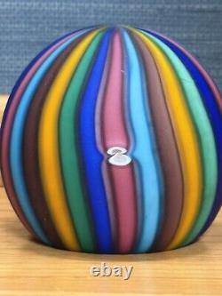 Vintage Murano Venice Satin Finish Fratelli Toso Swirl Paperweight. 1960s Italy