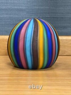 Vintage Murano Venice Satin Finish Fratelli Toso Swirl Paperweight. 1960s Italy