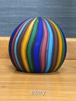 Vintage Murano Venice Satin Finish Fratelli Toso Swirl Paperweight. 1960s Italy