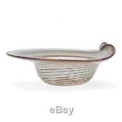 Vintage Murano Venini/salviati Thread Trailed Glass Bowl