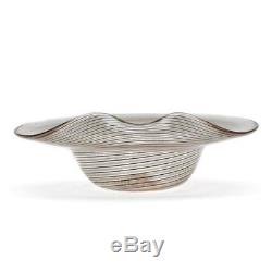 Vintage Murano Venini/salviati Thread Trailed Glass Bowl