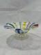 Vintage Murano Zanfirico Latticino Rainbow Footed Glass Bowl