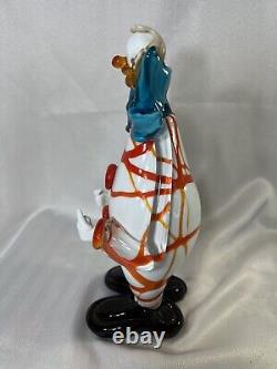 Vintage Murano art glass clown Statue 12 Inches Tall RARE