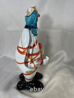 Vintage Murano art glass clown Statue 12 Inches Tall RARE