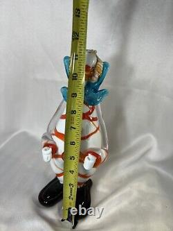 Vintage Murano art glass clown Statue 12 Inches Tall RARE