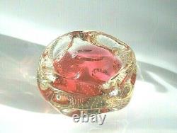 Vintage Murano documented to Archimede Seguso bullicante bubble glass bowl 1950s