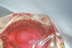 Vintage Murano documented to Archimede Seguso bullicante bubble glass bowl 1950s