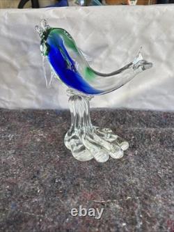 Vintage Murano glass Dolphin Figurine hand-blown in ItalyGRT Condition! 1900's