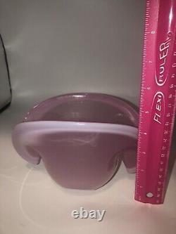 Vintage Murano glass Pink Opaque? Shell shaped dish vessel Nice