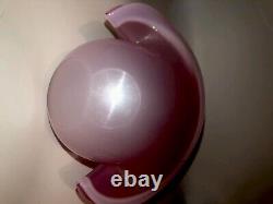 Vintage Murano glass Pink Opaque? Shell shaped dish vessel Nice