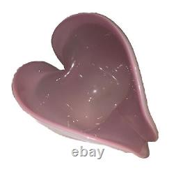 Vintage Murano glass Pink Opaque? Shell shaped dish vessel Nice