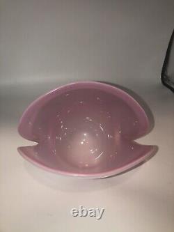 Vintage Murano glass Pink Opaque? Shell shaped dish vessel Nice