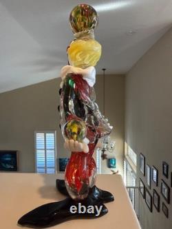 Vintage Murano glass clown with balls 11