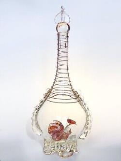 Vintage Murano glass decanter Hand made art glass decanter 60's