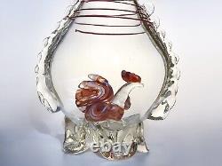 Vintage Murano glass decanter Hand made art glass decanter 60's