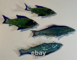 Vintage Murano glass fish figurine collection Vibrant Colors